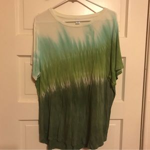 Old Navy Green Tie-Dye Short-Sleeve Shirt